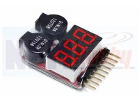 Lipo Checker 2~8s Battery, Dual Buzzer