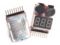 Lipo Checker 2~8s Battery, Dual Buzzer