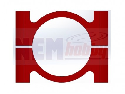 Boom Clamp 30mm, CNC Machined Aluminium, Set -Red Color