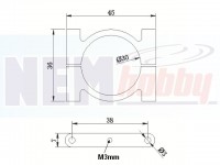 Boom Clamp 30mm, CNC Machined Aluminium, Set -Black Matte Color Boom Clamp 30mm, CNC Machined Aluminium, Set -Black Matte Color