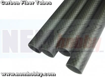 Carbon Fiber Tube, 3K Length 500mm Diameter 10mm 12mm 14mm 16mm 18mm 22mm 24mm 26mm 28mm 30mm 32mm For RC Model Airplane Car 1 PCS (Color : 1pcs, Size : 26mmx24mmx500mm