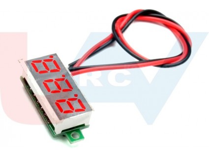 Digital Mini Voltmeter 2.5~30VDC -Red LCD