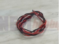 Silicone cables 22AWG 2poles Twisted x0.8mtr, w/JST-XH Plug -Black/Red