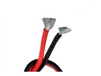 Silicone cable 8AWG x1mtr. -Black/Red