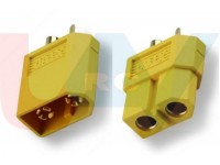 Connector XT60 Gold Plated -set (feamle+male) Yellow/black