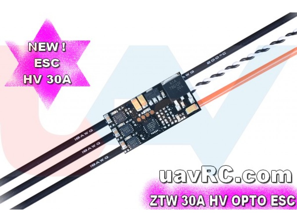 30A, ESC HV, OPTO, Brushless, ZTW Spider HV PRO OPTO ESC with BLHeli