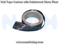 Roll Carbon Tape Reinforced with GLass Fiber 125g/m2 -x1 meter  Roll Carbon Tape Reinforced with GLass Fiber 125g/m2 -x1 meter