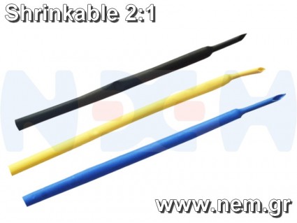 Shrink Heat Tube 6mm x1 meter -Black/Red/Blue/Yellow