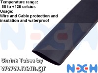 Shrink Heat Tube 90mm x1 meter -Black/Red