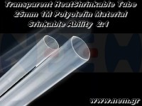 Shrink Heat Tube 25mm x1 meter -Transparent