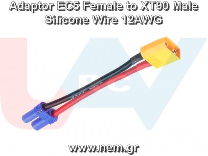 Adapter EC5 Female to XT90 Male -12AWG Silicone Wire