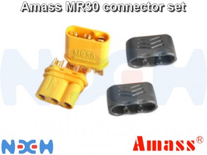 Amass MR30 Gold Plated Connector with case -set