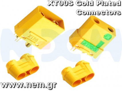Amass XT90-S Anti-Spark Sparkproof Gold Connectors with Steath cases set