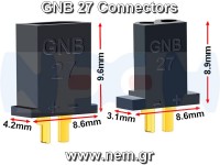 Connector GNB27 Set, for FPV 1S Whoop Drone Battery  Connector GNB27 Set, for FPV 1S Whoop Drone Battery