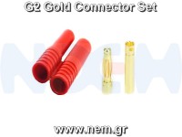 Connector G2 Gold Plated 2.0mm with Housing -Red Connector G2 Gold Plated 2.0mm with Housing -Red