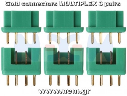 Connector Multiplex Gold Plated -3set