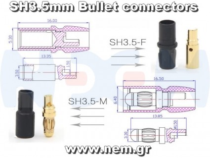 Connector SH 3.5mm Gold Plated -Set Connector SH 3.5mm Gold Plated -Set