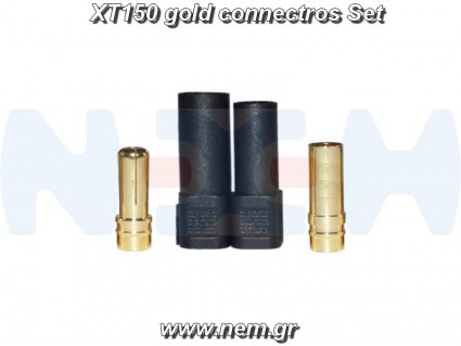 XT150 Connectors 2x set -4pcs -Black/Red