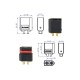 Amass XT60W Waterproof Connectors Set (male+female) -Black