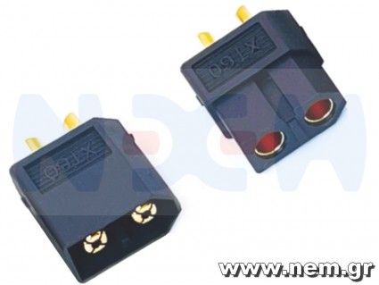 Connector XT60 Gold Plated -set (feamle+male) Yellow/black