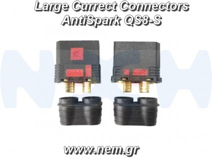 QS8-S Anti-Spark Connector Set - 500A Peak High Current Gold Plated -Black/Blue