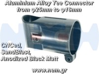 Tee Joint 25 to 16mm Diameter Tube Connector -CNCed -Aluminum Tee Joint 25 to 16mm Diameter Tube Connector -CNCed -Aluminum