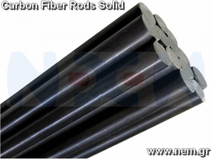 Carbon Fiber Rod 1/2/3/4/5/6/7mm x1 meter -Solid, Black Matte
