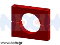 Boom Clamp 16mm, CNC Machined Aluminium, Set -Red Color