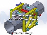 CNC Folding HUB Mechanism for F25mm Tubes -Set CNC Folding HUB Mechanism for F25mm Tubes -Set