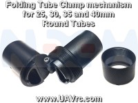 Folding Mechanism for Round Tubes 30mm -Black Matte Anodized