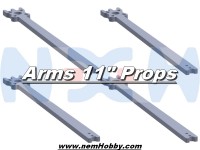 11" Prop Carbon Motor Arm 5mm thickness x4pcs -D415mm