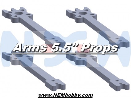 5.5" Prop Carbon Motor Arm 5mm thickness x4pcs -D216mm