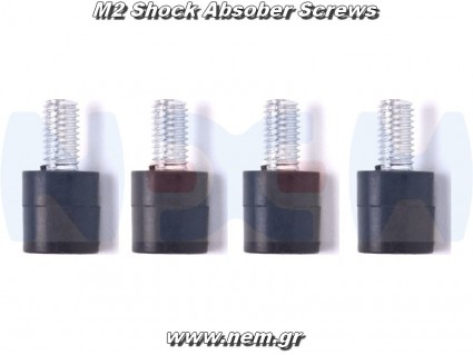 M2x5mm Rubber Anti Vibration Damping Fixing Screws x4 pcs