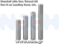 Standoff Aluminum L50/64 x D5.9 x M3mm x4pcs -Aluminum color Standoff Aluminum L50/64 x D5.9 x M3mm x4pcs -Aluminum color