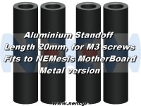 Standoff Aluminum 20mm Length, M3mm screws x4pcs -Black Standoff Aluminum 20mm Length, M3mm screws x4pcs -Black