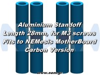 Standoff Aluminum 28mm Length, M3mm screws x4pcs -Blue Standoff Aluminum 28mm Length, M3mm screws x4pcs -Blue