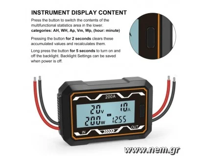 Digitale Volt Ampère Watt Meter AC 0~20A - Voltmeter Ampèremeter - 60