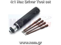 Hand Tool Hex Drive Set 4 to1, 4x HEX Drive -Black color