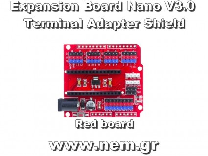 Expansion Board Nano V3.0 Terminal Adapter Shield -Red